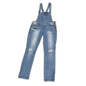 Love, Fire Distressed Jean Overalls Size Medium Women's